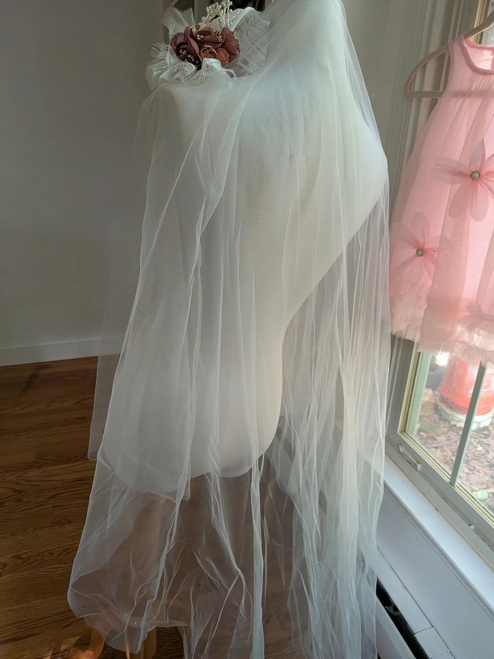 Vintage Floral Bridal Headband Off White